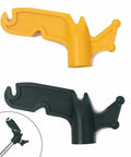 Two Pack Multi Purpose Plastic Utility Hook Pole Attachment Featuring Three Sized Notches And A Bottom Puller For No Sweat Organizing And Boss Level Storage Solutions in yellow and black.