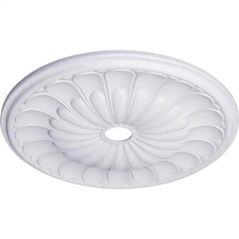 Ceiling Medallion With Thirty One And Five Eighths Inch Outside Diameter And Three And Five Eighths Inch Inner Diameter Fits Canopies Up To Three And Five Eighths Inches Lightweight Easy Install With Common Tools Exquisite Detailing Factory Primed