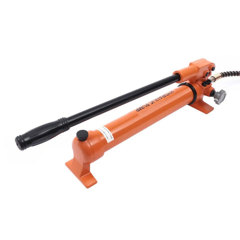 Hella Heavy Duty 10k PSI Single Acting Hydraulic Hand Pump With 1500ml Tank, portable iron manual tool for lifting.