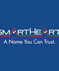 SmartHeart logo with the tagline 'A Name You Can Trust' on a blue background.