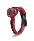 Red and black Gator Jaw Pro Synthetic Shackle 7/16 Inch For Off Road Recovery And Vehicle Towing Ready For Rough Terrain