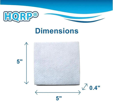 4 Pack Foam Filters For Kenmore 86883 Canister Vacuum Cleaners, dimension illustration 5x5 inches, thickness 0.4 inches