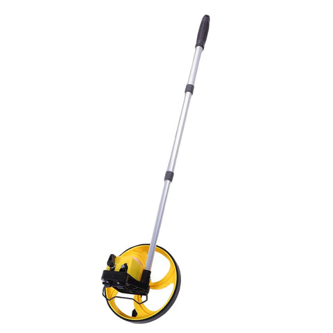 Marhynchus Telescopic Measuring Wheel, 8 Inch Measurement Tool, featuring adjustable aluminum pole and yellow measuring wheel.
