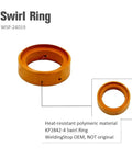 Lincoln Plasma Torch Consumables Kit 16 Pcs For Tomahawk 375 LC25 KP2842 Swirl Ring in polymeric material, close-up view.