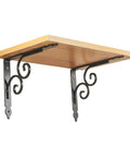 Heavy Duty L Shape Wall Mount Shelf Brackets With Screws Built Like A Tank Rock Solid Floating Shelf Support Smooth Iron Corner Bracket For Garage Or Home Black 11Point4 Inch Pack, featuring elegant curled design.