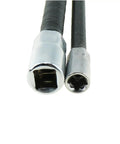Heavy Duty Flexible Sleeve Extension Bar Set With 1/4 And 3/8 Inch Adapter Sockets for tight spaces, chrome finish, flexible design.