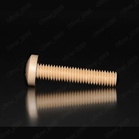 Heavy Duty PEEK Plastic Phillips Pan Head Machine Screws Built Like A Tank For Quick Fixes And Tough Jobs With UL94 V0 Flame Rating And Zero Rust Build, shown from the side.