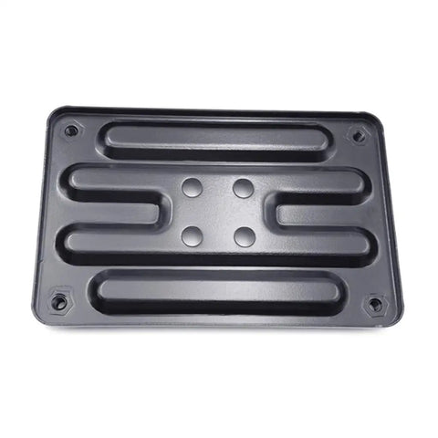 Top view of CPU Water Block Backplate for High Performance Water Cooling Install Panel with insulated back, durable iron construction.