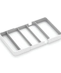 Shallow Drawer Organizer 1.57 Inch High, All In One Modular Expandable Desk Divider Tray For Office Supplies Makeup And Kitchen Utensils