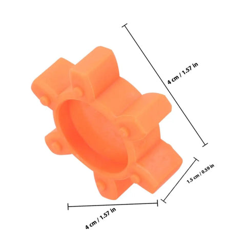 Flexible Rubber Jaw Coupling Insert Pad For CNC Machines, Shock Absorbing Center Cushion, Vibration Damping, orange, 4 cm