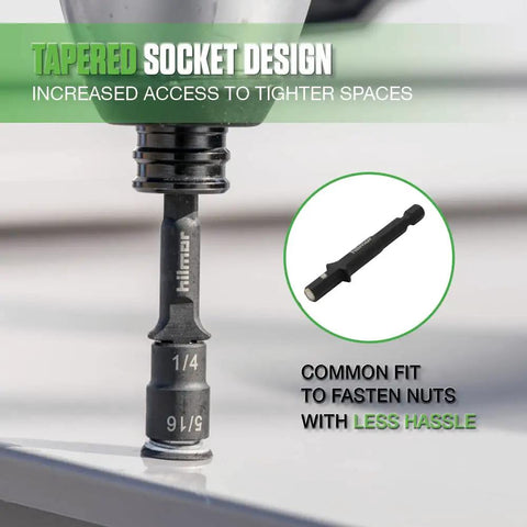 2.75 Inch Reversible Magnetic Nut Driver Set 3 Pack From One Sixteenth Inch To Five Sixteenth Inch Sizes Alloy Steel Switchbits