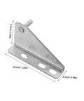 Top Shelf Stainless Steel Freezer Door Pivot Hinges 2 Pieces Set For Chest Freezer Silent Triangle Replacement Fridge Parts, metal hinge close-up.