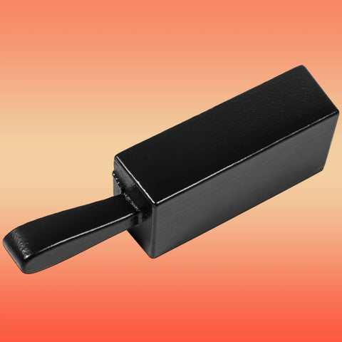 Cast iron ingot mold for 100 oz gold bars with long handle, black finish