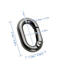 10 Pack Metal Spring Carabiners For Key Rings And Bags Black Built Tough Oval Key Ring Clips With Quick Release
