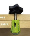 Expandable Bench Dog Clamps For MFT Tables And Workbenches Fits Three Quarter Inch Low Profile Ergonomic Knobs Heavy Duty Hold Down Clamps Pack Of Two on dog table