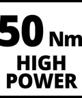 Heavy Duty Cordless Drill And Screwdriver 18 Volt Brushless Motor 50 Nm high power label emphasizing torque strength