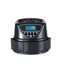Heavy Hitter Money Counter Machine And Auto Coin Sorter With Crisp Digital Panel showing digital display and coin compartments.