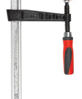 F Style Woodworking Clamp With 2K Handle And Replaceable Pads, 5.5 Inch By 12 Inch Jaws, 1320 Pound Capacity, Serrated Rail
