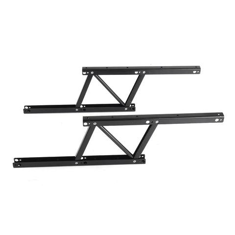 Steel construction of Lift Up Coffee Table Mechanism 38x16.5cm with Spring Assisted Lift, Smooth One Hand Operation, Hidden Storage Access