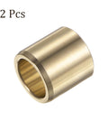 Zero Hassle Swap Two Pack Three Quarter By One By One Inch Cast Brass Flanged Sleeve Bearing Heavy Duty Oilless Bushing for Workshop Machinery and Garage Gear, gold finished.