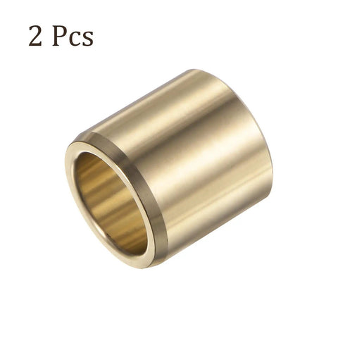 Zero Hassle Swap Two Pack Three Quarter By One By One Inch Cast Brass Flanged Sleeve Bearing Heavy Duty Oilless Bushing for Workshop Machinery and Garage Gear, gold finished.