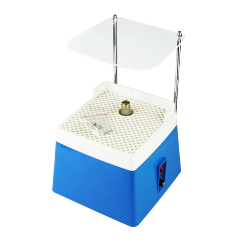 Clear Acrylic Bezel Splash Guard For Glass Art Grinding With Mounting Rod Pro Grade Craft Tool on blue grinder machine