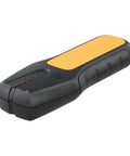 3 in 1 Wall Scanner for stud Finder Metal Detector for Wood Pipe Wire, black and orange handheld device with buttons and lights.