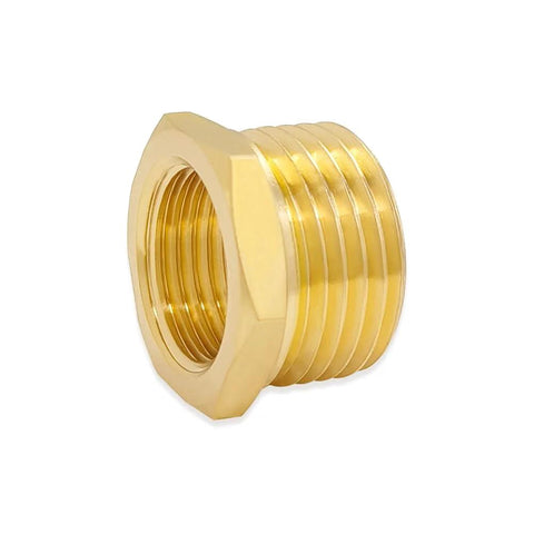 Brass garden hose adapter: 1/2 in NPT female to 3/4 in GHT male