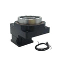 Hella Precise CNC Hollow Rotary Table With Nema17 Stepper Motor And 40Mm Servo Reducer angle view showcasing durable black material.