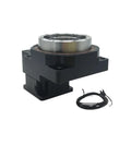 No Nonsense Cnc Hollow Rotary Table With Nema17 Stepper Motor And Tight Gear Reducer, showcasing precision design and connection wires.