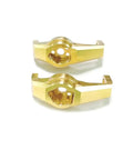 Premium Heavy Duty Brass Front Hub Carrier Assembly Kit For One Ten Scale Rc Rock Crawlers showing solid brass components for durability.