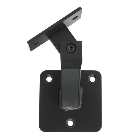 Swivel Handrail Brackets Set, Rugged Heavy Duty Steel Hand Rail Wall Mounts For Staircase Railing, Pack Of 4, Black, Adjustable