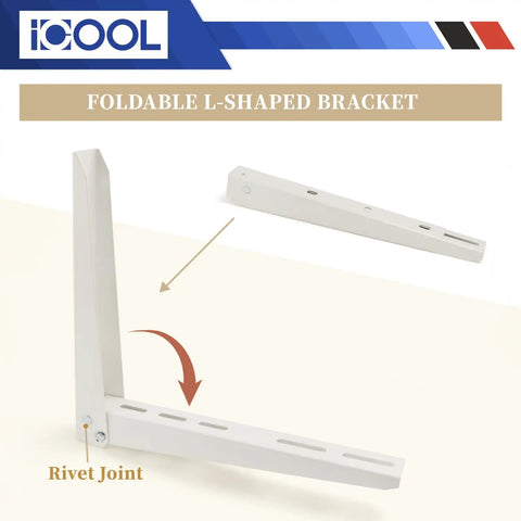 Heavy Duty Outdoor Mini Split Wall Mount Bracket For 7000 To 18000 BTU Ductless ACs And Heat Pumps Universal Condenser Mount Foldable
