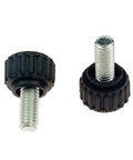 Close-up of 20-Piece M6 Thumbscrews Set With Threaded Knurled Grip Knobs Durable Metal And Thermoset Plastic Thumb Screws For Machinery