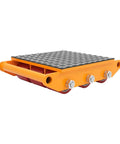 Beast Heavy Duty Machinery Skates Dollies 15 Ton Mover With 9 PU Wheels Ultra Thick Alloy Steel Base Low Profile Industrial Moving Rollers For Factory Warehouse Workshop Hauling Heavy Equipment, angled view
