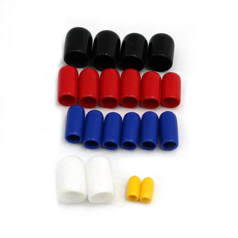 20 Piece Assorted Vacuum Line Caps Kit for Chevy Engines, One Eighth to Five Sixteenths Inch Caps, Multi-color Display