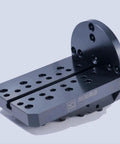Four Axis CNC Bridge Slab L Block Single Sided For Milling Machines With T Slot Compatibility Self Centering Vise Or Quick Change Board Ready Pro Grade Precision Positioning Axis Included For Accurate Machining, black metal