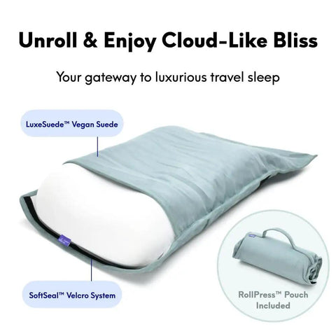 Compact Travel Memory Foam Neck Pillow For Deep Sleep On The Go Ideal For Hotels Camping And Side Or Back Sleepers Ultra Plush Portable Wellness Green