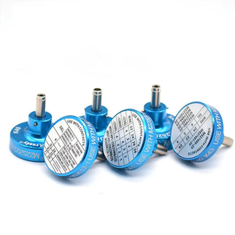 M22520 2 01 Series Positioner Kit With ST5114 1 P Series Adjustable Positioner components in blue with labels