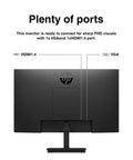 Back view of 22 Inch FHD VA Monitor With 5ms Response Time 100Hz Refresh Rate Anti Glare Flicker Free Display VESA Mount 100x100mm