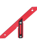 Dual Angle 45 And 135 Degree Woodworking Ruler Rugged Pro Grade Aluminum Carpenter Measuring Tool shown at angle