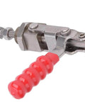 Beefy Toggle Clamp 304 Stainless Steel Push Pull Handle for Heavy Duty Workpiece Clamping, Smooth 180 Degree Rotation, 136 Kg Gripping Force, Rock Solid Durability, Corrosion Resistant Build, Model GH36204SS, close-up view