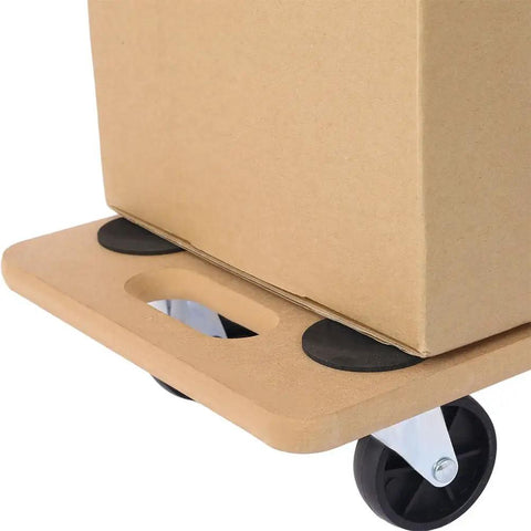 Beefy Wheels Heavy Duty Furniture Dolly With 500 Lb Capacity, Rolling Mover Cart, Non Slip Pads, Portable Platform For Couch, Piano, Appliances And Other Big Items, wood platform with box