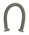 KF40 stainless steel vacuum bellows hose, 250mm, curved U-shaped with metal clamps