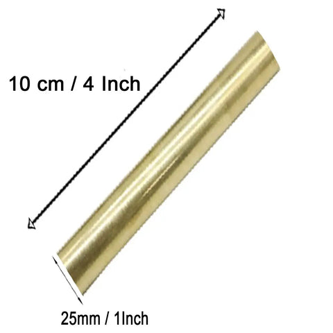 1 Inch Brass Rod Lathe Bar Stock, Solid Round 25mm Diameter By 4 Inch Length, Built Tough, Corrosion Resistant Brass