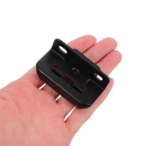 Set Of 6 Built Tough Self Closing Heavy Duty Cold Rolled Steel Cabinet Hinges For RV Doors With Semi Hidden Design shown on palm