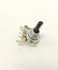 Potentiometer Knob 2.5K Ohm Volume Control Knob 3 Pin For QSC RMX amps, metal shaft, angled view