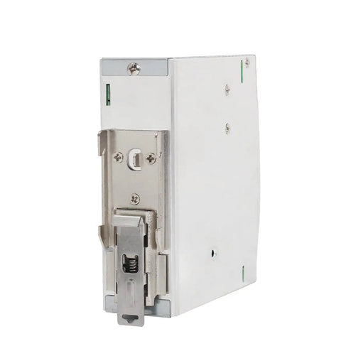 Side view of NDR120 24V DC DIN Rail Power Supply 120W 5A, 100 To 240 VAC Wide Input, rugged industrial-grade housing