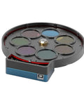 Electric Filter Wheel For Astronomy Imaging With 3 Interchangeable Filter Disks, view of the device showing filter slots.