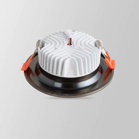DJVHSRI Recessed Lighting Housing Trim Kits Round Downlight Recessed Ceiling Light Fixture 75Mm Cut Hole view from above showing LED design.